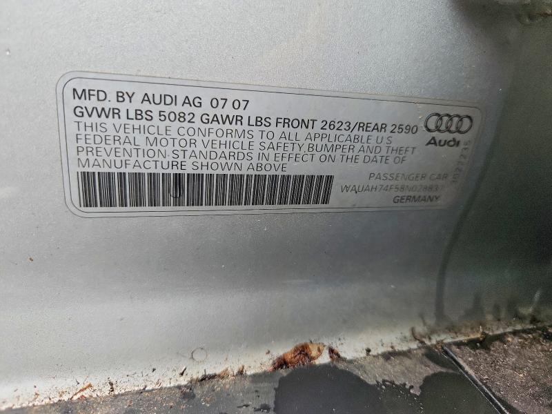 Продаж на аукціоні авто 2008 Audi A6, vin: WAUAH74F58N028831, номер лоту: 71440566