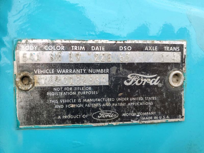 71723616 :رقم المزاد ، 4A62C182864 vin ، 1964 Ford Galaxie 500 مزاد بيع