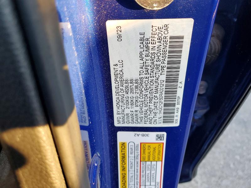 Продажа на аукционе авто 2024 Honda Accord, vin: 1HGCY2F50RA001212, номер лота: 72337956