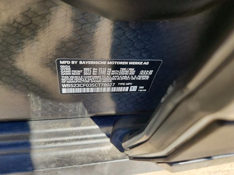 Aukcja sprzedaży 2025 Bmw Ix, vin: WB523CF03SCT78027, numer aukcji: 71206266