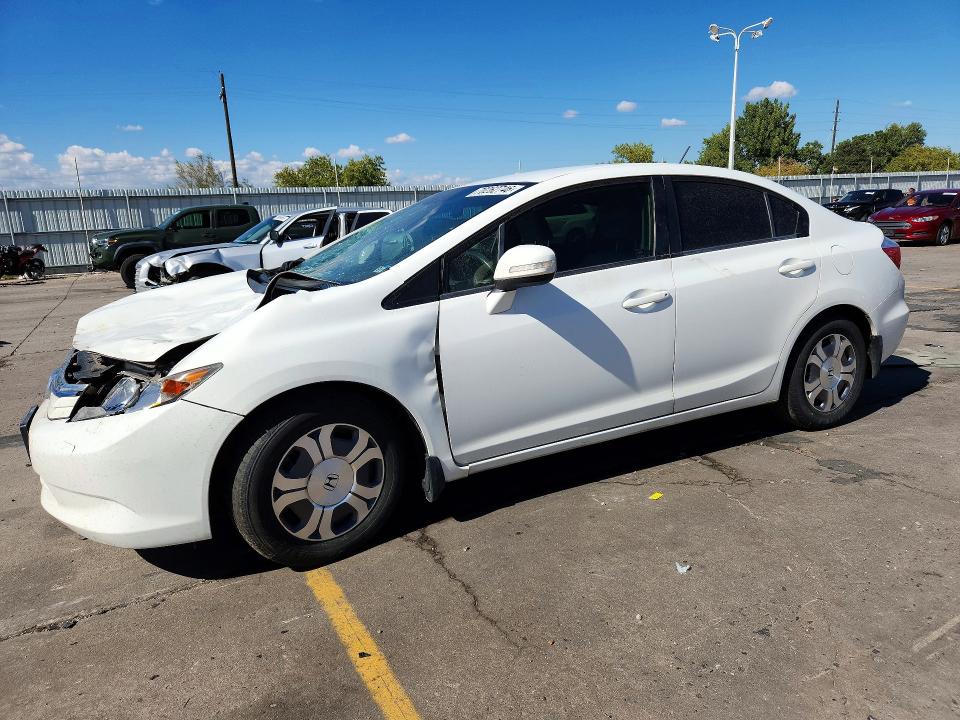 2012 Honda Civic მანქანა იყიდება აუქციონზე, vin: JHMFB4F23CS008654, აუქციონის ნომერი: 70262746