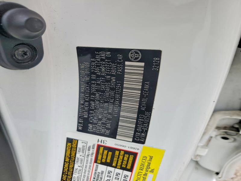 2009 Toyota Camry მანქანა იყიდება აუქციონზე, vin: 4T4BE46K49R132941, აუქციონის ნომერი: 71721336