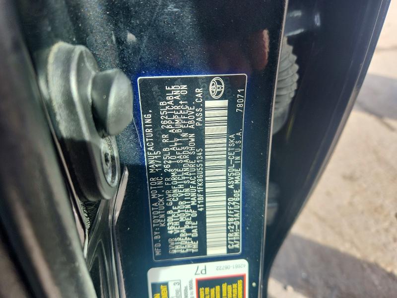 Продаж на аукціоні авто 2016 Toyota Camry, vin: 4T1BF1FK8GU551345, номер лоту: 72604836
