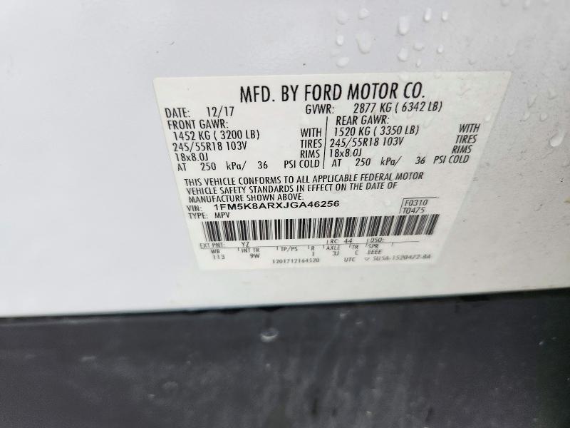 Продаж на аукціоні авто 2018 Ford Explorer, vin: 1FM5K8ARXJGA46256, номер лоту: 71204356