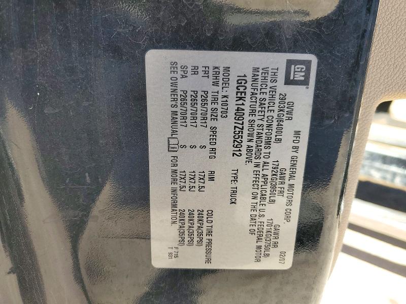 71407316 :رقم المزاد ، 1GCEK14097Z552912 vin ، 2007 Chevrolet Silverado مزاد بيع