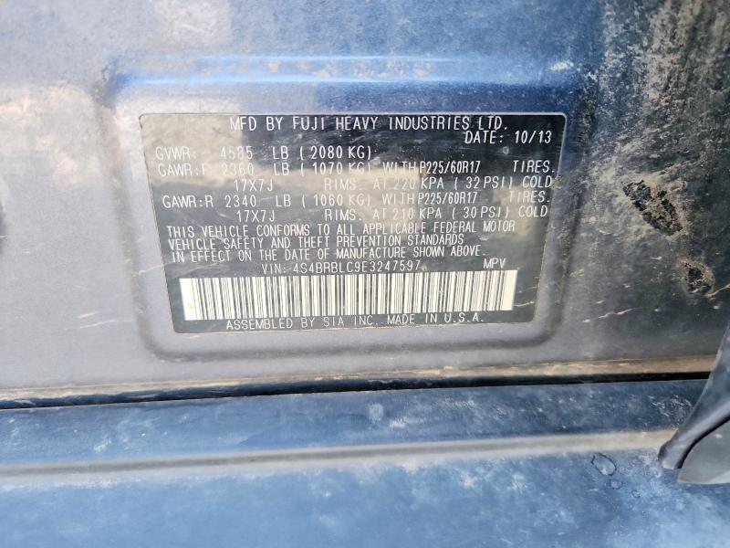 Aukcja sprzedaży 2014 Subaru Outback, vin: 4S4BRBLC9E3247597, numer aukcji: 71573976