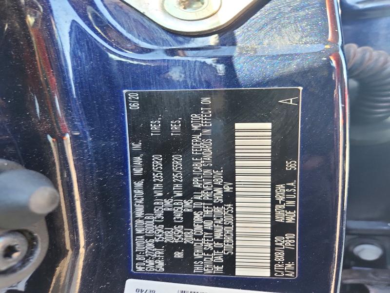 Продажа на аукционе авто 2020 Toyota Highlander, vin: 5TDEBRCH0LS007554, номер лота: 71930416