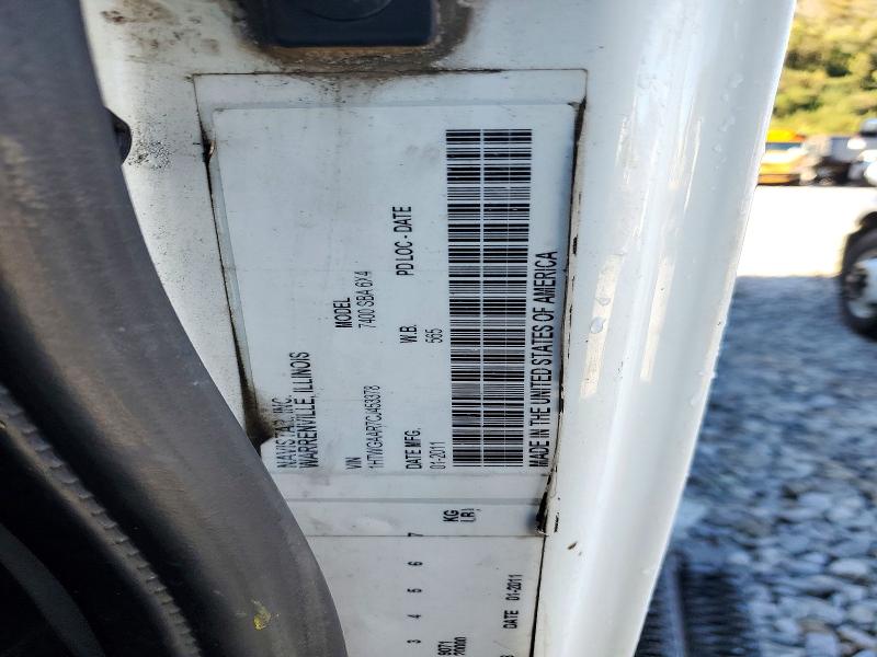 72927476 :رقم المزاد ، 1HTWGAAR7CJ453378 vin ، 2012 International 7000 مزاد بيع