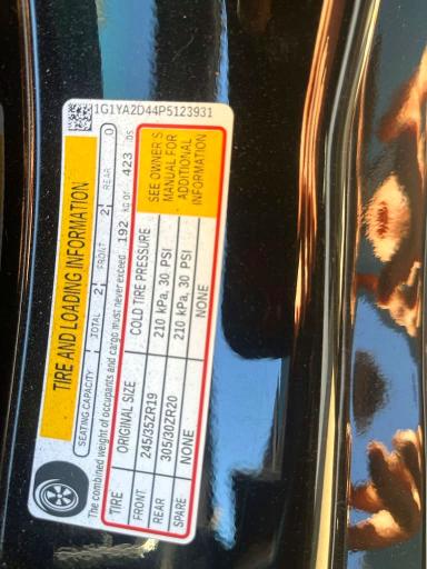 2023 Chevrolet Corvette მანქანა იყიდება აუქციონზე, vin: 1G1YA2D44P5123931, აუქციონის ნომერი: 72478266