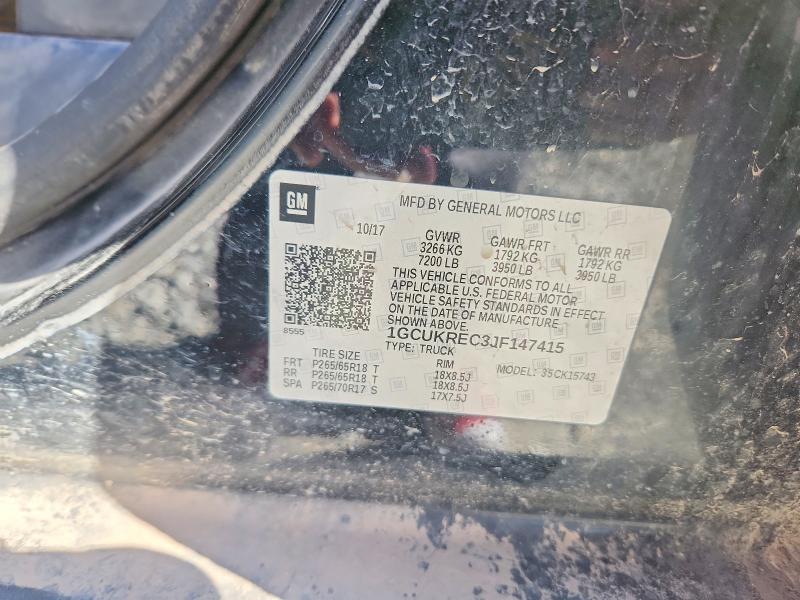 Aukcja sprzedaży 2018 Chevrolet Silverado, vin: 1GCUKREC3JF147415, numer aukcji: 69639616