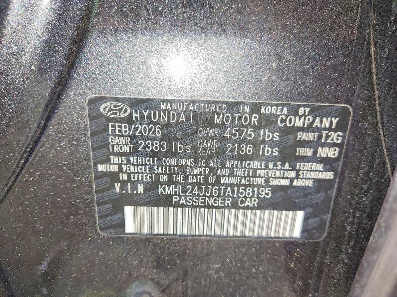Aukcja sprzedaży 2026 Hyundai Sonata Hybrid, vin: KMHL24JJ6TA158195, numer aukcji: 71916946