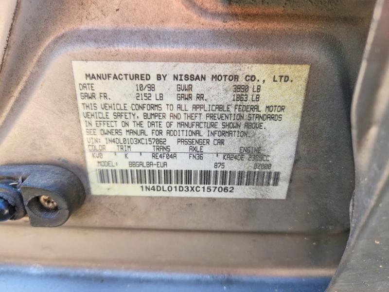 Продажа на аукционе авто 1999 Nissan Altima, vin: 1N4DL01D3XC157062, номер лота: 71053386