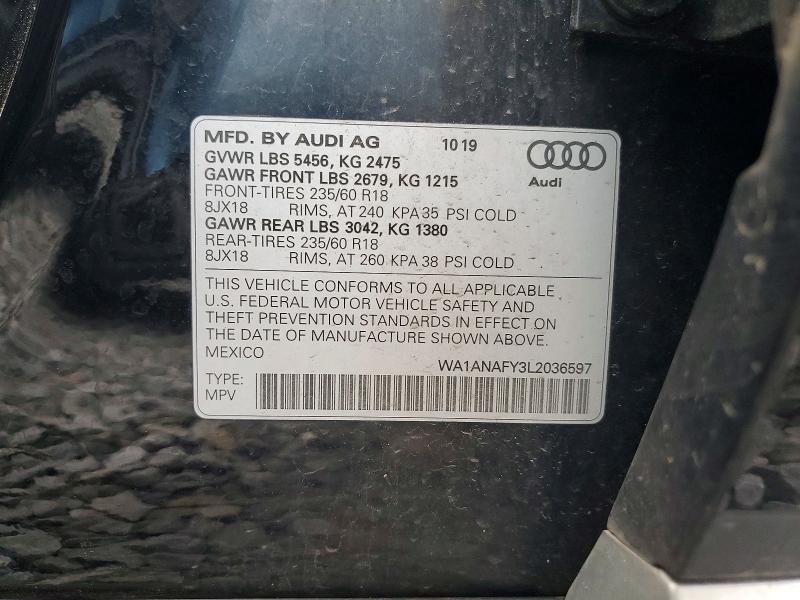 Продажа на аукционе авто 2020 Audi Q5, vin: WA1ANAFY3L2036597, номер лота: 69689346