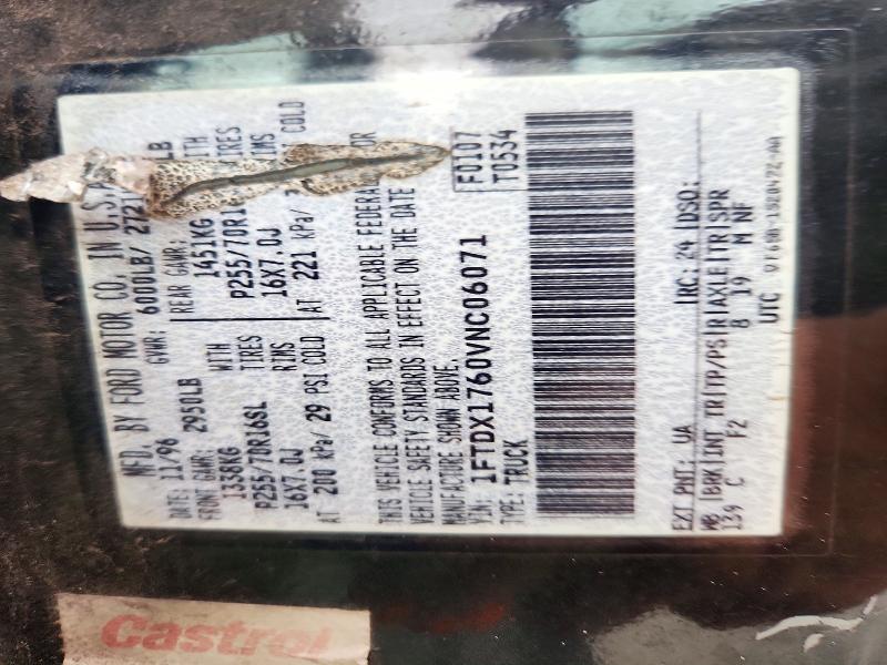 1997 Ford F150 მანქანა იყიდება აუქციონზე, vin: 1FTDX1760VNC06071, აუქციონის ნომერი: 72229906