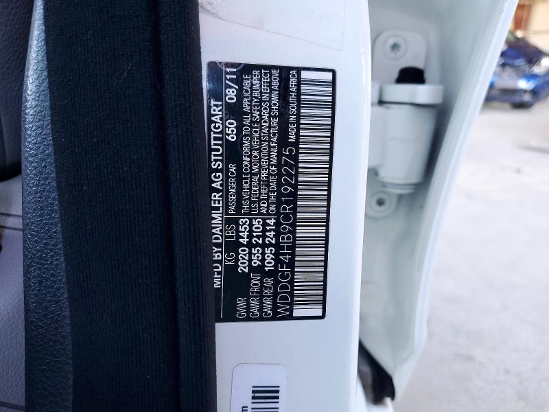 Продажа на аукционе авто 2012 Mercedes-benz C, vin: WDDGF4HB9CR192275, номер лота: 72783846