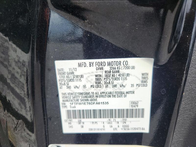 Продаж на аукціоні авто 2013 Ford F150, vin: 1FTFW1ET6DFA61535, номер лоту: 71629016