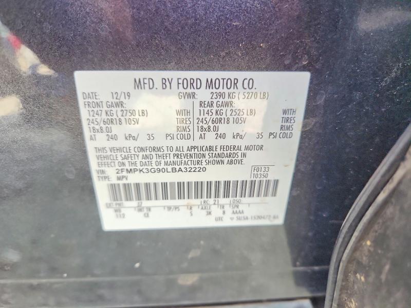 Продажа на аукционе авто 2020 Ford Edge, vin: 2FMPK3G90LBA32220, номер лота: 71486276