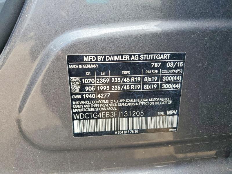 Продажа на аукционе авто 2015 Mercedes-benz Gla, vin: WDCTG4EB3FJ131205, номер лота: 71674286