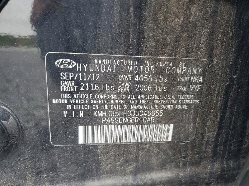 Aukcja sprzedaży 2013 Hyundai Elantra Gt, vin: KMHD35LE3DU046655, numer aukcji: 71373716