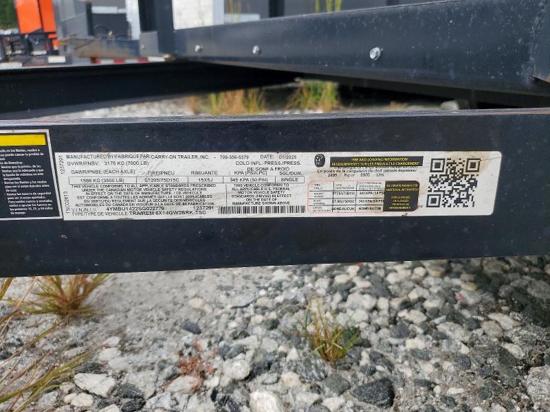 Продаж на аукціоні авто 2025 Carry On Trailer, vin: 4YMBU1422SG022779, номер лоту: 71550486