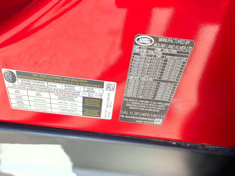 2023 Land Rover Range Rover Sport მანქანა იყიდება აუქციონზე, vin: SAL1L9FU4PA148112, აუქციონის ნომერი: 72134326