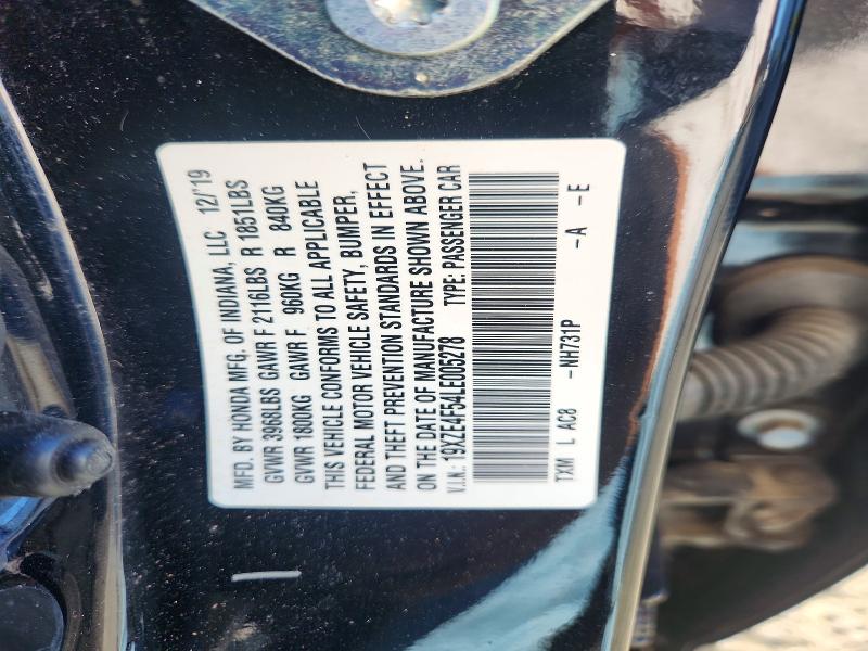 Продаж на аукціоні авто 2020 Honda Insight, vin: 19XZE4F54LE005278, номер лоту: 73355546