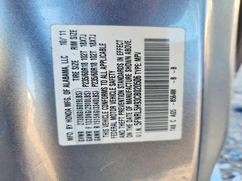 Aukcja sprzedaży 2012 Honda Odyssey, vin: 5FNRL5H93CB020506, numer aukcji: 71796846