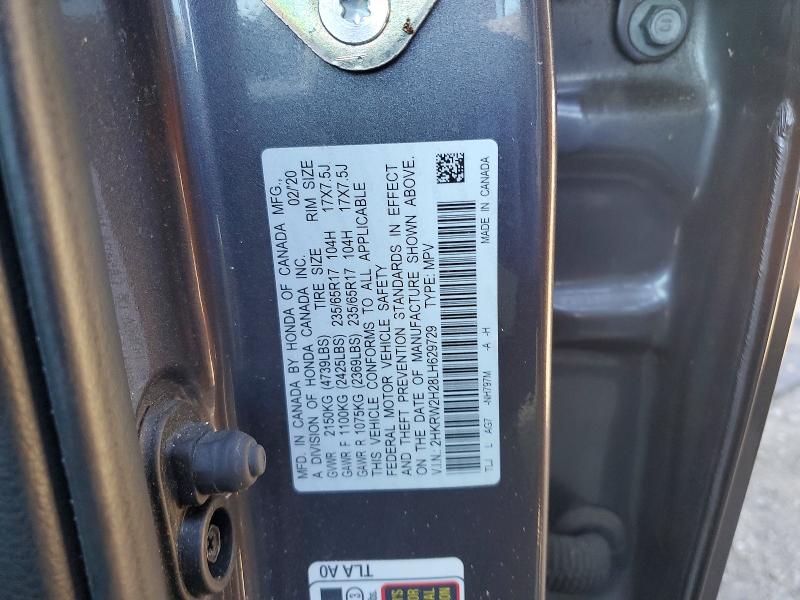 Продажа на аукционе авто 2020 Honda Cr-v, vin: 2HKRW2H28LH629729, номер лота: 71951816
