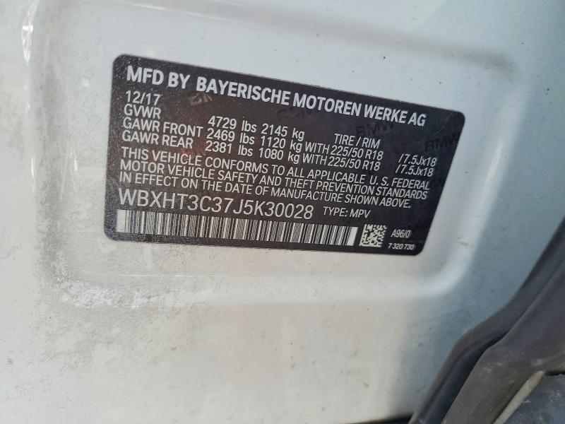 2018 Bmw X1 მანქანა იყიდება აუქციონზე, vin: WBXHT3C37J5K30028, აუქციონის ნომერი: 71671026