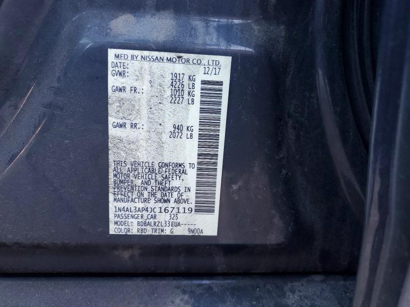 Продаж на аукціоні авто 2018 Nissan Altima, vin: 1N4AL3AP4JC167119, номер лоту: 71581306