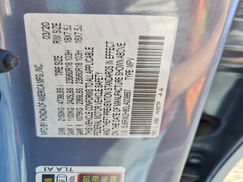 Aukcja sprzedaży 2020 Honda Cr-v, vin: 5J6RW2H80LA009897, numer aukcji: 71632026