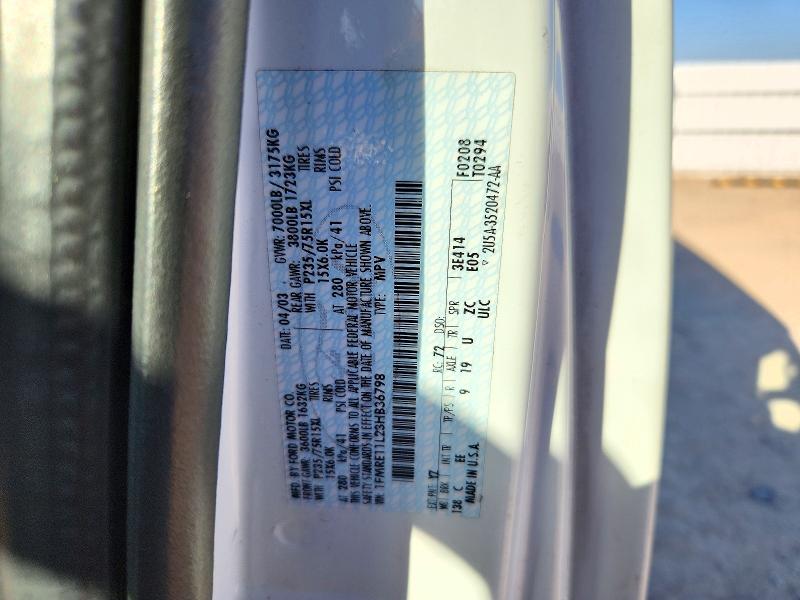 Продаж на аукціоні авто 2003 Ford Econoline, vin: 1FMRE11L23HB36798, номер лоту: 69191436