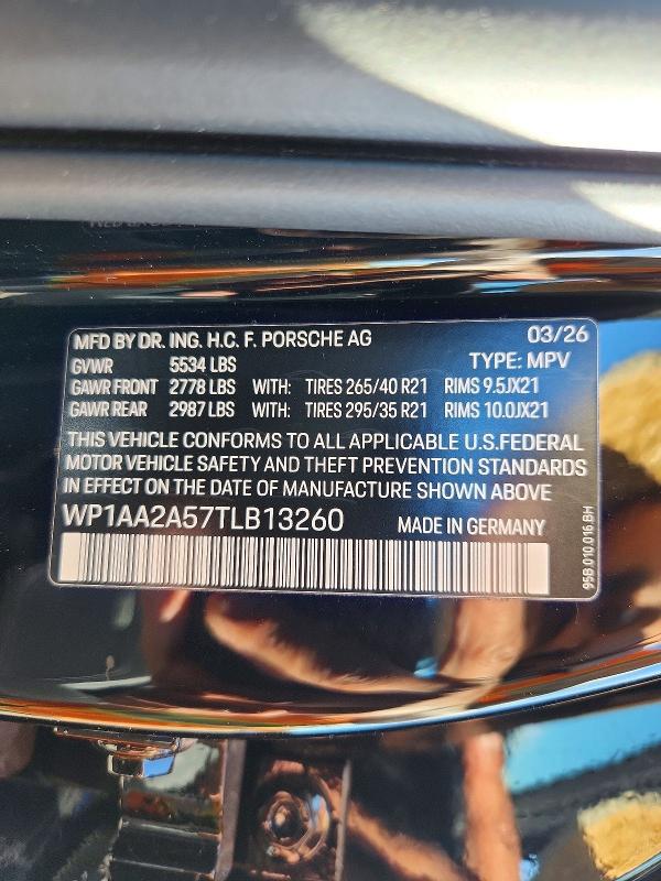 Продаж на аукціоні авто 2026 Porsche Macan, vin: WP1AA2A57TLB13260, номер лоту: 71604686