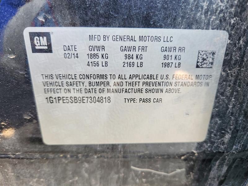 Продаж на аукціоні авто 2014 Chevrolet Cruze, vin: 1G1PE5SB9E7304818, номер лоту: 70980056