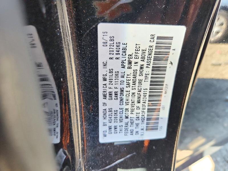 Aukcja sprzedaży 2015 Honda Accord, vin: 1HGCR3F80FA034915, numer aukcji: 71479686