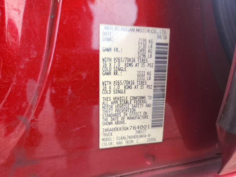 Продажа на аукционе авто 2016 Nissan Frontier, vin: 1N6AD0ER3GN764001, номер лота: 71563816