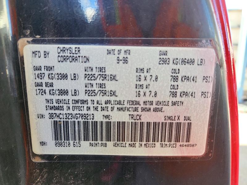 72258946 :رقم المزاد ، 3B7HC13Z3VG709213 vin ، 1997 Dodge Ram 1500 مزاد بيع