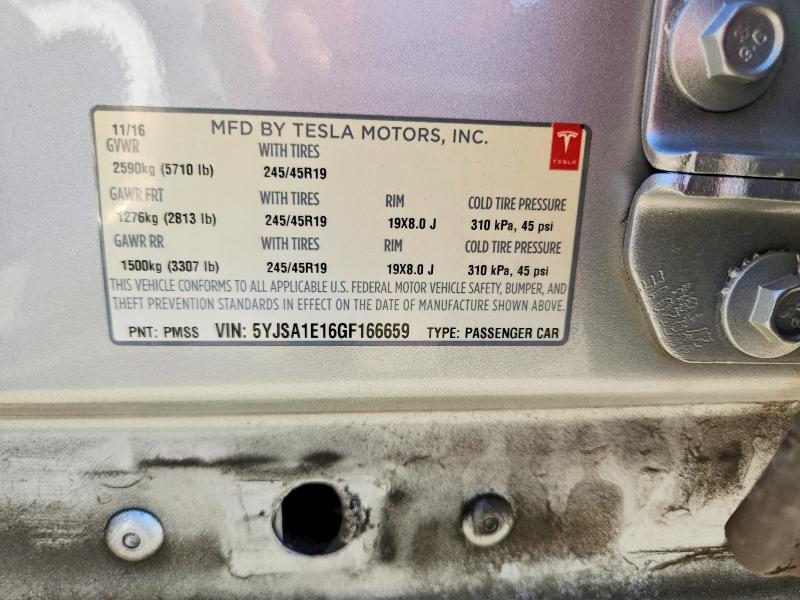 Aukcja sprzedaży 2016 Tesla Model S, vin: 5YJSA1E16GF166659, numer aukcji: 70543476