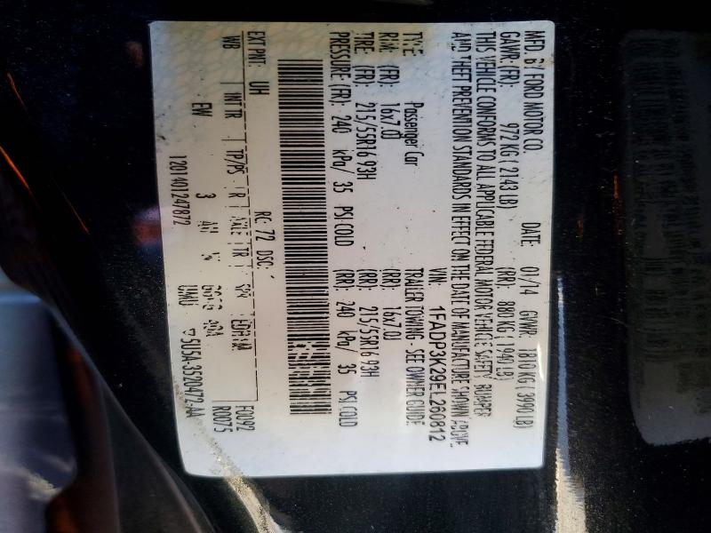 Продаж на аукціоні авто 2014 Ford Focus, vin: 1FADP3K29EL260812, номер лоту: 69982686