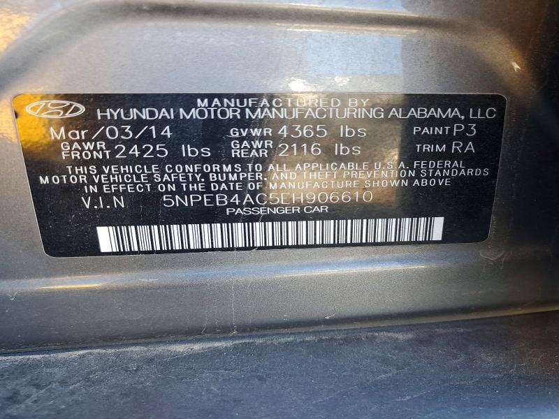 Aukcja sprzedaży 2014 Hyundai Sonata, vin: 5NPEB4AC5EH906610, numer aukcji: 70353386
