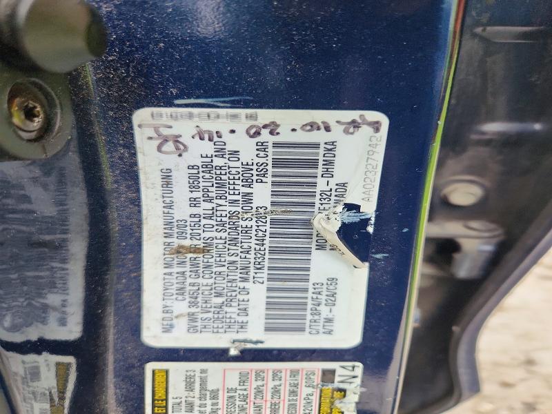 Продаж на аукціоні авто 2004 Toyota Matrix, vin: 2T1KR32E44C212873, номер лоту: 71174376