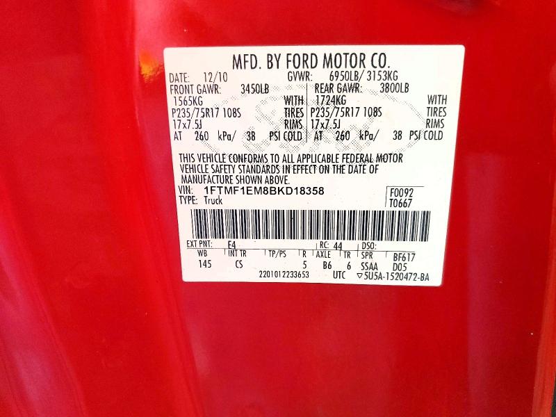 Aukcja sprzedaży 2011 Ford F150, vin: 1FTMF1EM8BKD18358, numer aukcji: 71344676