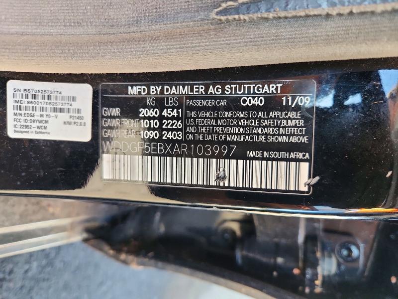 Aukcja sprzedaży 2010 Mercedes-benz C, vin: WDDGF5EBXAR103997, numer aukcji: 71316676