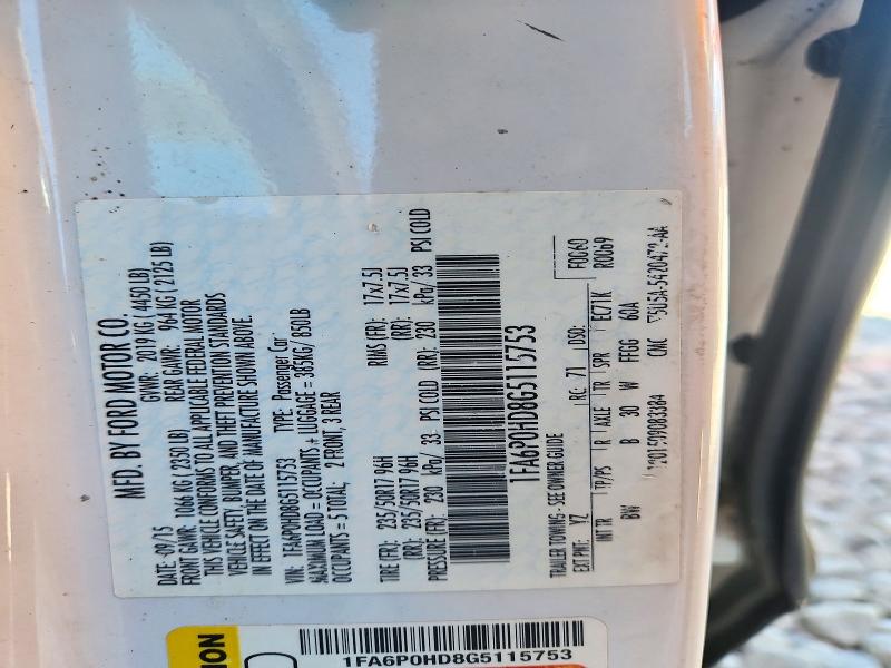 Продаж на аукціоні авто 2016 Ford Fusion, vin: 1FA6P0HD8G5115753, номер лоту: 73344716