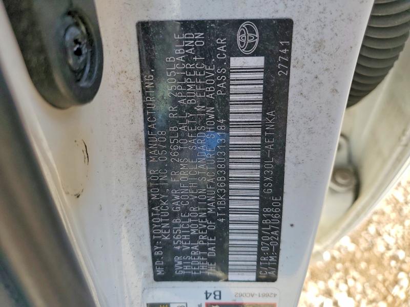 2008 Toyota Avalon მანქანა იყიდება აუქციონზე, vin: 4T1BK36B38U313184, აუქციონის ნომერი: 71672676
