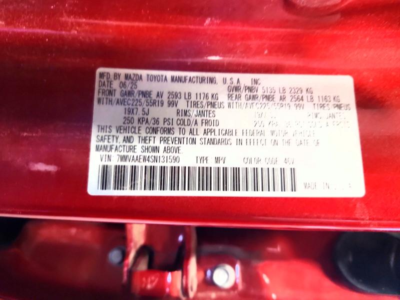Aukcja sprzedaży 2025 Mazda Cx-50, vin: 7MMVAAEW4SN131590, numer aukcji: 71563226