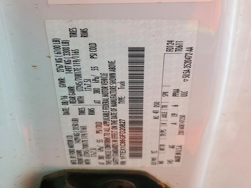 Aukcja sprzedaży 2016 Ford F150, vin: 1FTEX1C86GFD20827, numer aukcji: 70648336
