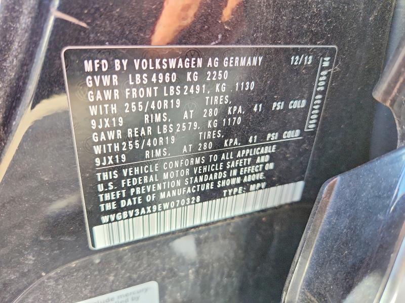 Aukcja sprzedaży 2014 Volkswagen Tiguan, vin: WVGBV3AX9EW070328, numer aukcji: 71942376