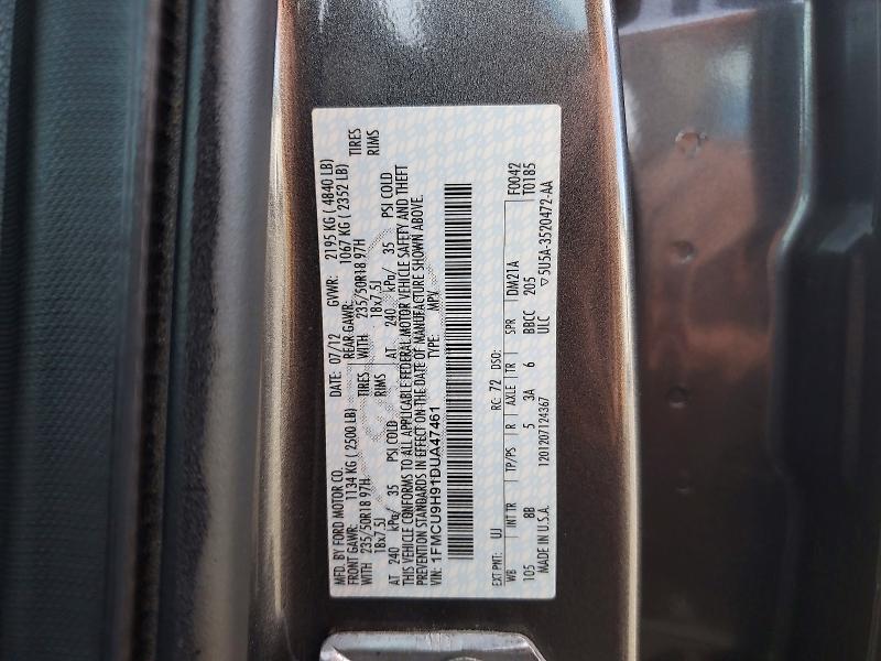 Продаж на аукціоні авто 2013 Ford Escape, vin: 1FMCU9H91DUA47461, номер лоту: 71788196