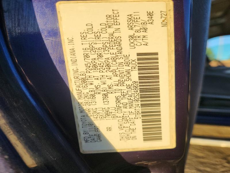 71503676 :رقم المزاد ، 5TBRT34102S248020 vin ، 2002 Toyota Tundra مزاد بيع